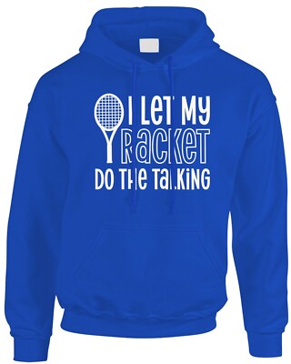 Tennisschläger Do The Talking Herren Hoody Geschenk Witz Wortspiel Sport Spieler Club Hoodie