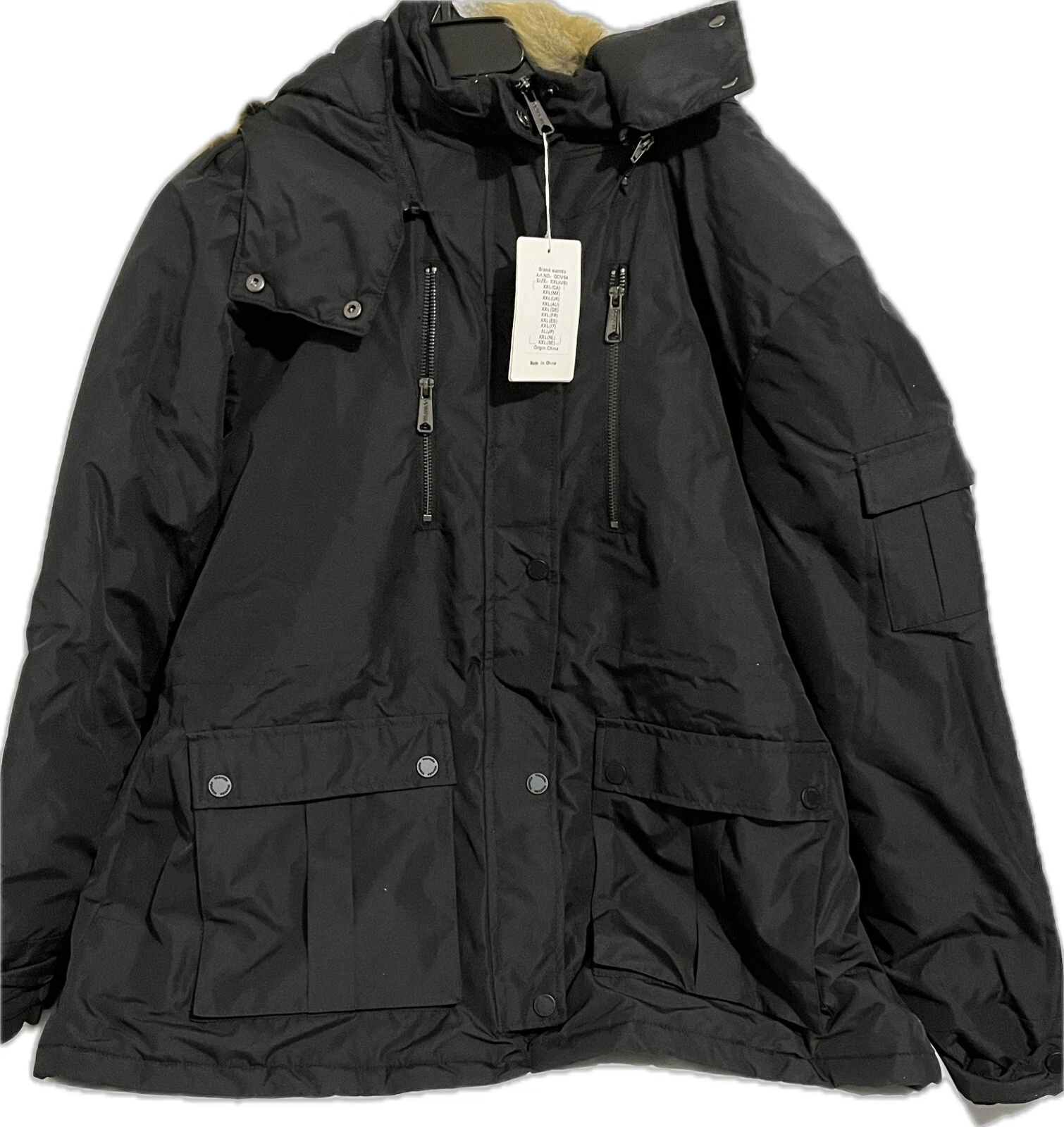 Wantdo women's Waterproof Jacket Warm Winter Coat Jacket Hooded detachable 2 XL