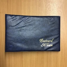 Unbranded Blue Postcard Album With No Leaves