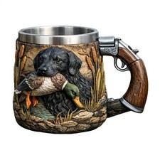 Hound Mug 350ml Stainless Steel Cold Hot Beverage Insulated Cup Dog Theme Decor