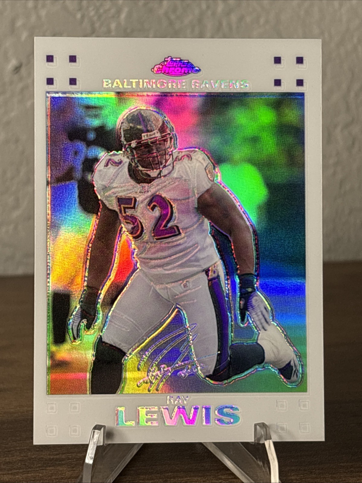 2007 Topps Chrome Ray Lewis White Refractor /869 #TC95 Ravens Color Match