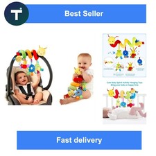 Musical Spiral Crib Stroller Car Seat Hanging Toy for Baby Boys Girls Rattle