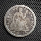 1853  *P* ARROWS SEATED LIBERTY SILVER DIME   ****NICE****  FREE SHIPPING! C2588