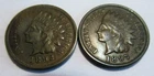 Pair 1892 1897 Indian Cent Very Fine VF Natural Toning 1 Bid Buys Free Shipping
