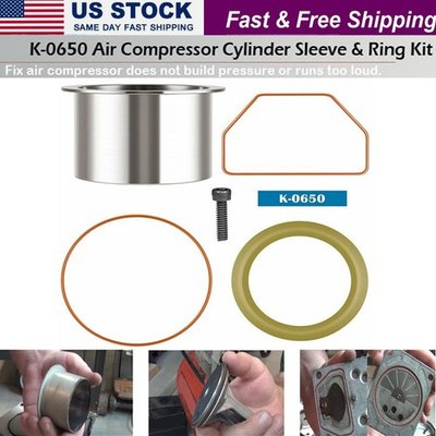#ad Air Compressor Cylinder Sleeve amp; Ring Kit Replaces Craftsman K 0650 $18.80