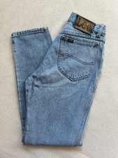 Vintage 90s Lee Riders Light Wash Denim High Rise Straight Leg 26 x 28 MOM Jeans