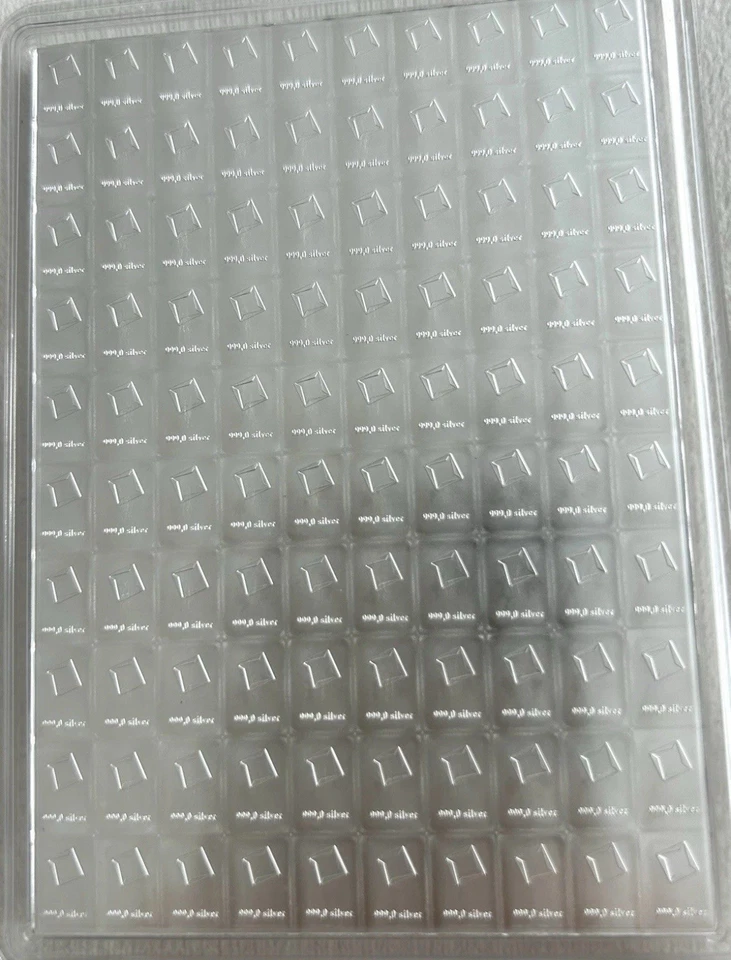 100 x 1g Silberbarren I Feinsilber I 999,0 I 1 Silbertafel I Neu I AnlageIInvest - Bild 2 von 2