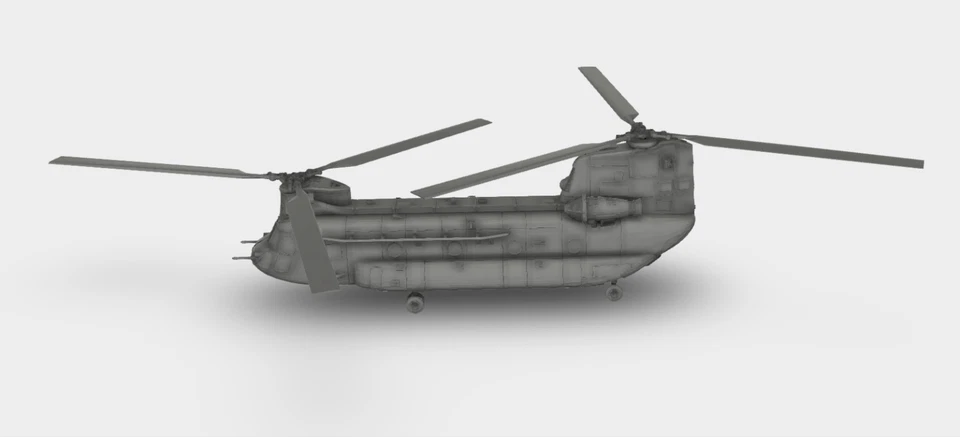 Boeing Chinook CH-47 Hubschrauber Cargo Helicopter Bausatz 3D Druck 1:100 - 1:35 - Bild 4 von 4