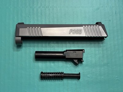 USED OEM SIG SAUER P365 SILVER SLIDE BARREL GUIDE ROD SPRING 9MM SIGHTS