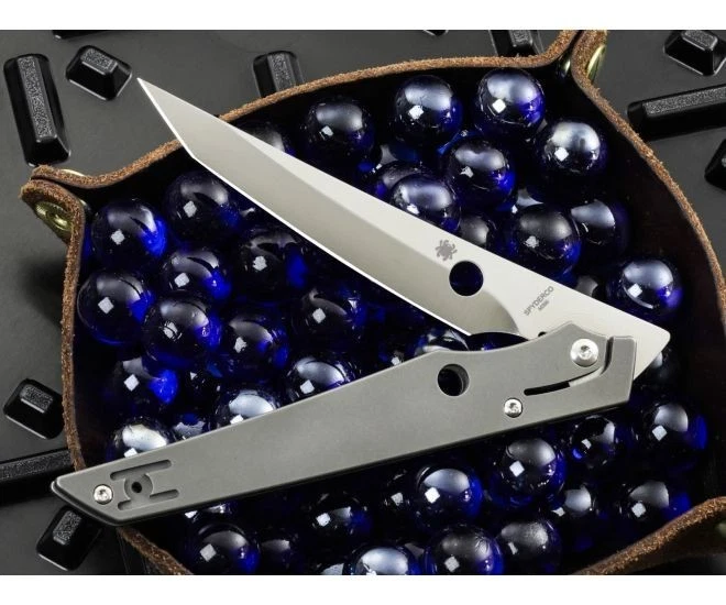 Spyderco COBOL M390 3.63" Titanium Folding Pocket Knife C273TIP - Image 4 of 4