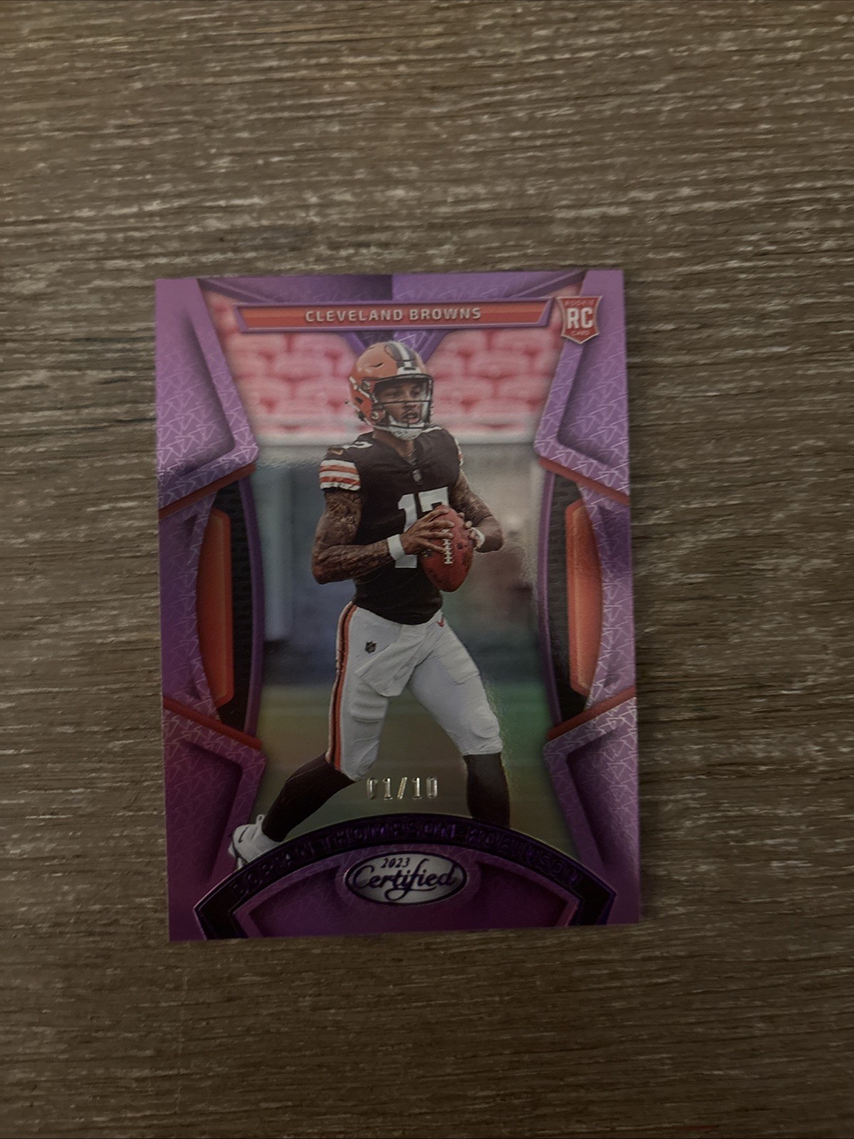 2023 Panini Certified - Rookies Dorian Thompson-Robinson #136 Mirror Purple /10