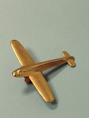 Vintage Anstecknadeln Flugzeug vergoldet alt, Luftfahrt Sammlung, Flugzeugform, Retro (Ref 1)