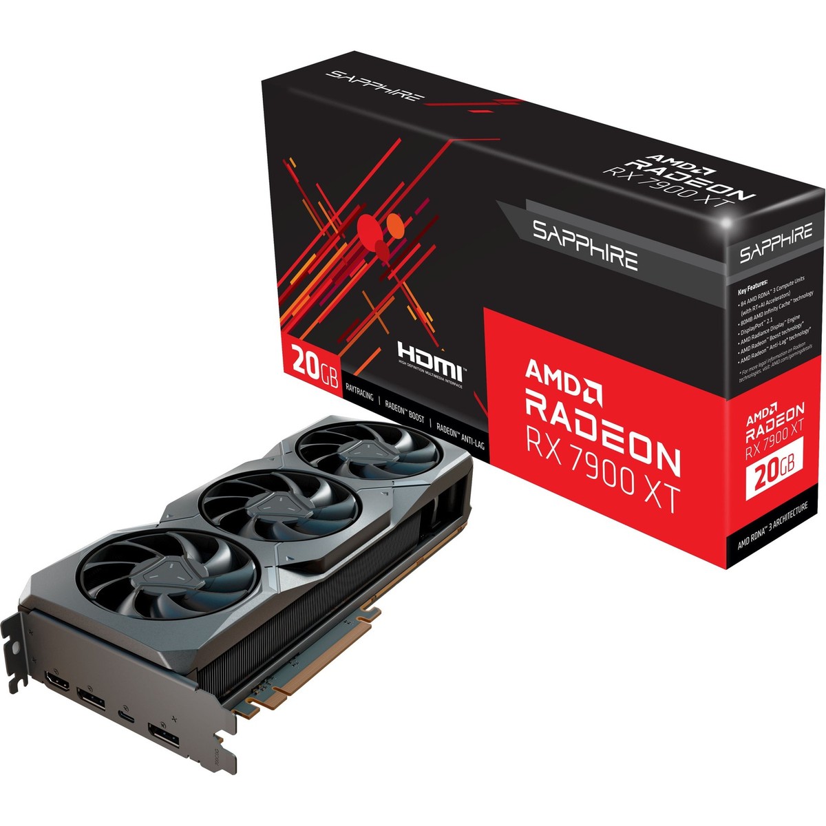SAPPHIRE AMD Radeon RX 7900 XT 20GB GDDR6 Graphics Card for SAPPHIRE AMD Radeon RX 7900 XT 20GB GDDR6 Graphics Card for