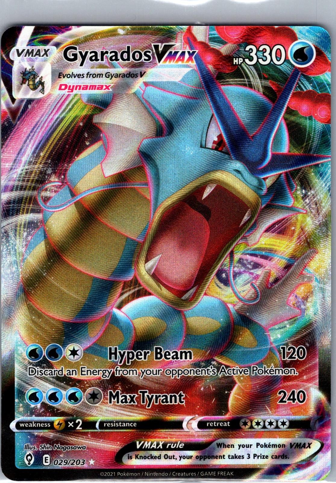 Gyarados VMAX 029/203 Holo VMAX Rare Evolving Skies Pokemon Near Mint