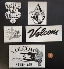 VOLCOM Surf Snowboard BMX Skateboard 5 Sticker Set Flawless NEW old stock  #54