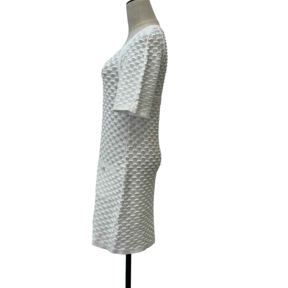 CHANEL Cleaned Coco Mark Button Short Sleeve Knit… - image 4