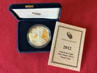 1oz 2012 W American Eagle Walking Liberty 99.9 Fine Silver Proof W/COA Box Set