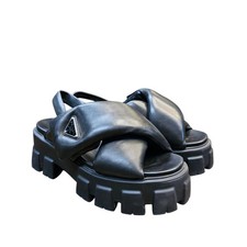 Prada Black Nappa Leather Monolith Padded Cro...