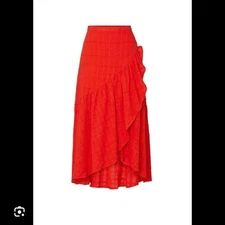 Red Ruffle Skirt Love, Whit by Whitney Port- XS- super cute Retails for $236