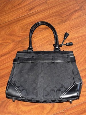 Coach E05J-8K06 Hampton Satchel Bag– Black In Great Condition