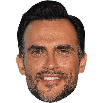 Cheyenne Jackson (Bart) Promi Maske, flaches Kartengesicht, Kostüm Maske