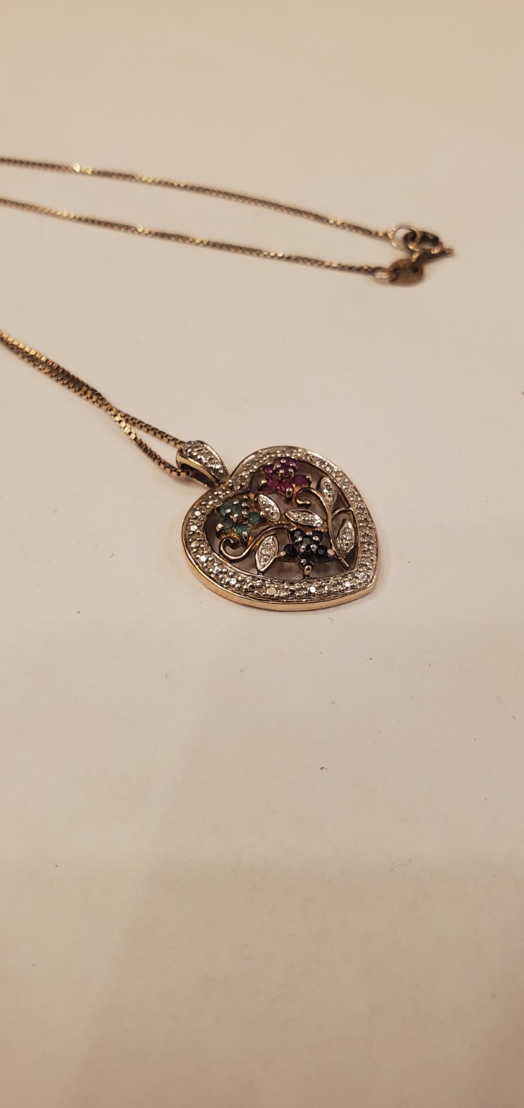 ROSS SIMONS GOLD PLATED 925 EMERALD RUBY SAPPHIRE… - image 7