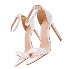 Pearl Sandals High Heeled Schuhe Hochzeitsgast Sandalen