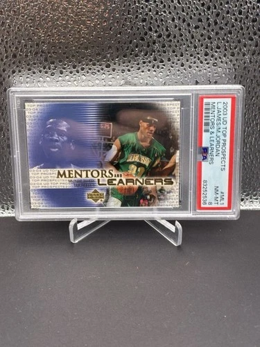 2003 Topps Prospects LeBron James& Michael Jordan Mentors & Learners Card Psa 8