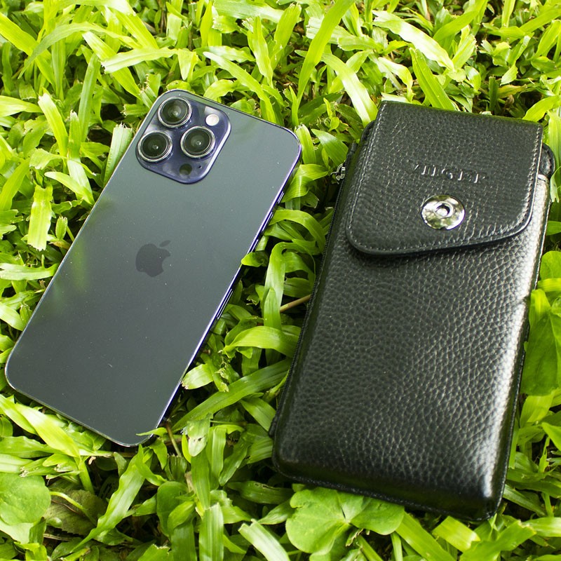 Leather Cell Phone Belt Holster for iPhone 17 Pro Max Universal Smartphone Pouch — image 17