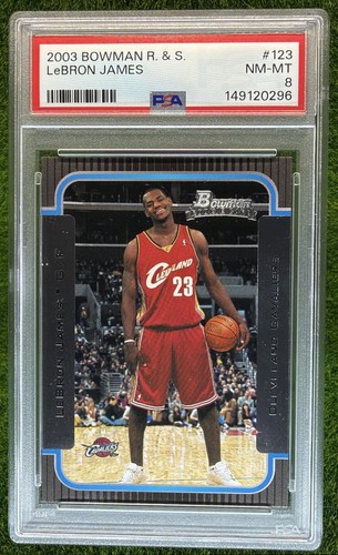 LeBron James PSA 8 2003-04 Bowman Rookies & Stars Cavaliers RC 0296