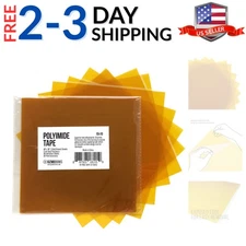 Kapton Tape Polyimide for 3D Printer Build Plate, 10 x 10 inches, 10 Sheets p...