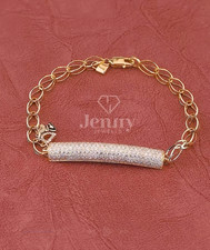 2.55CTW Round Lab Grown Diamond Bar Bracelet, Chain Link Pave, IGI Certified