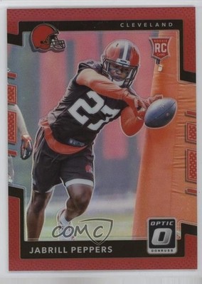 2017 Donruss Optic Rookies Red Prizm 10/99 Jabrill Peppers #140 Rookie RC 11p9