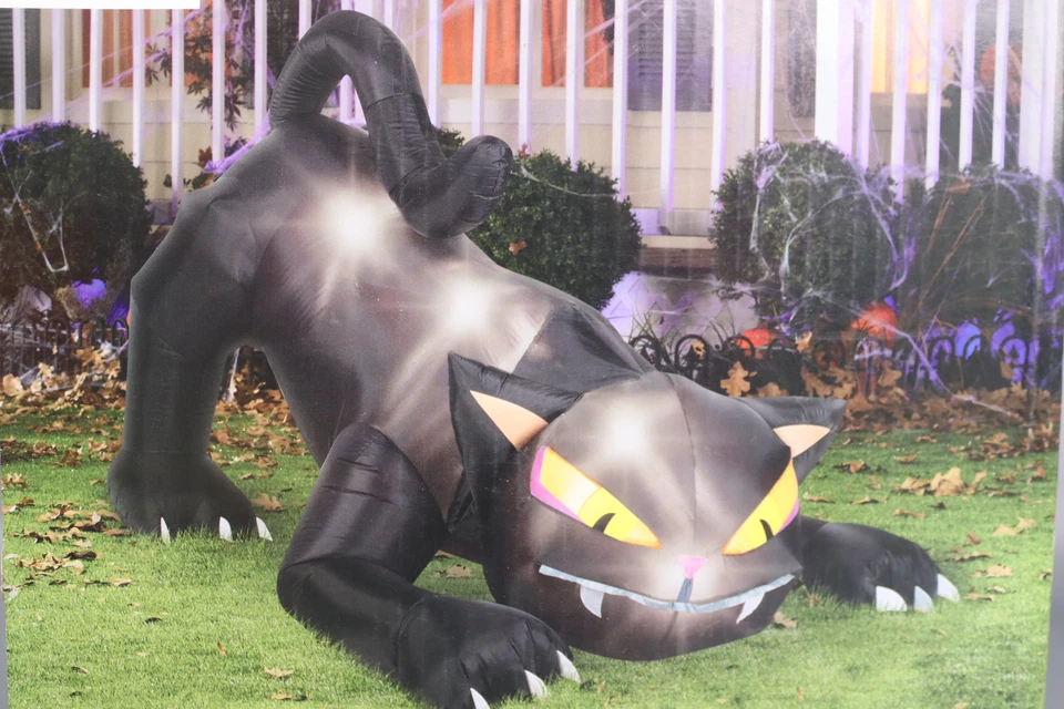 Gemmy 552191 светодиодное украшение для Хэллоуина надувной анимированный кот - количество 1 - Изображение 4 из 4