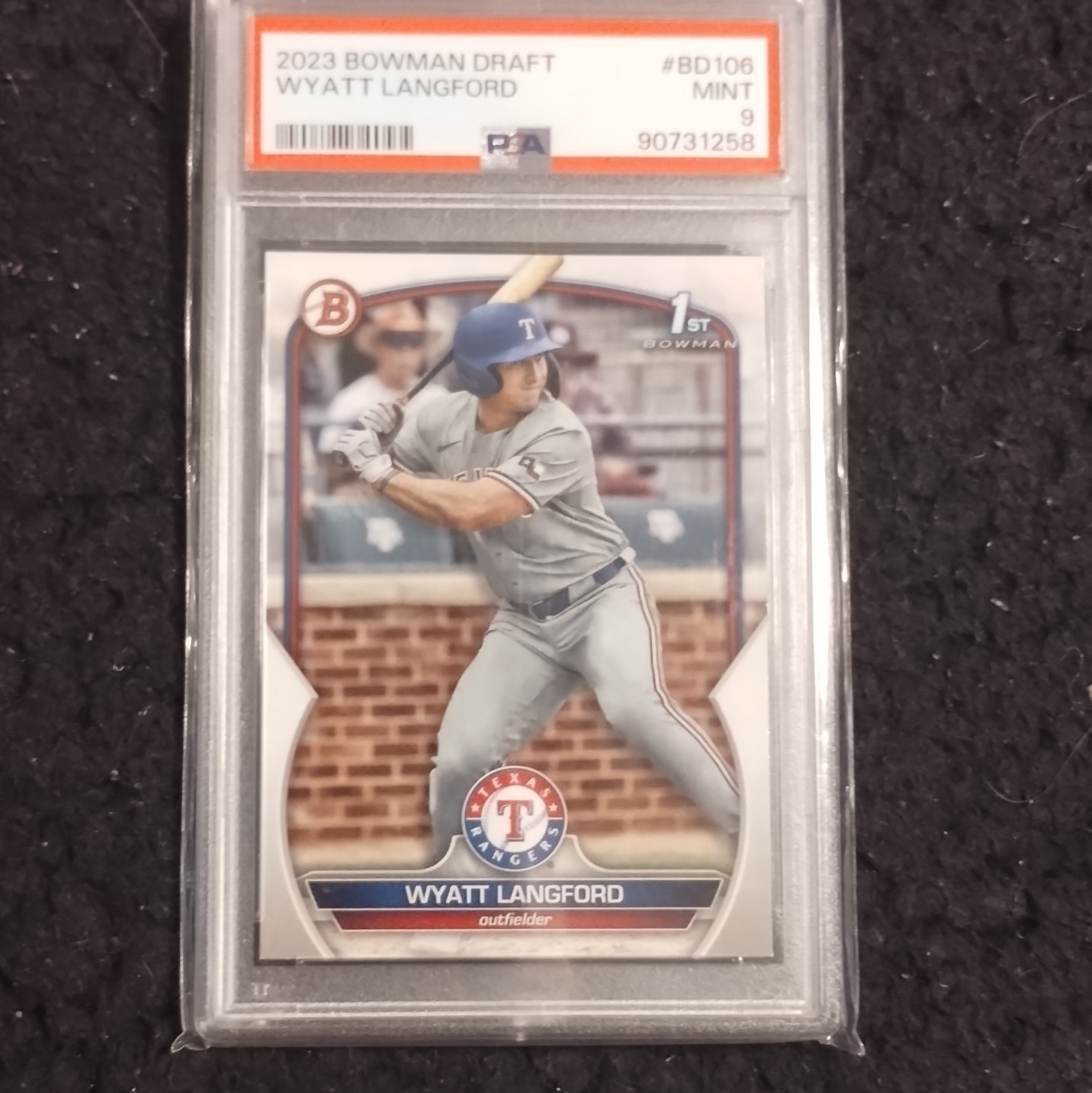Topps 2023 Bowman Draft Wyatt Langford 1st Bowman RC #BD-106 PSA 9