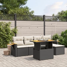 Garden Sofa Set Black