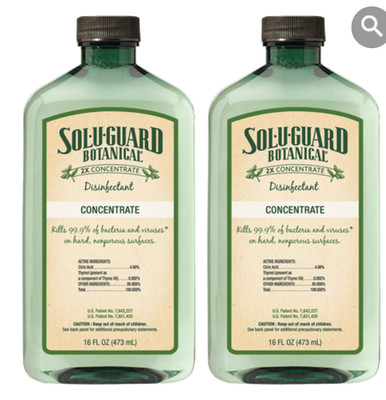 Lot of 2x Melaleuca SOL-U-GUARD Botanical Disinfectant Concentrate Cleaner 16oz