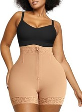 Women Shapewear Tummy Control Shorts Butt Lifter Zipper Waist Cincher