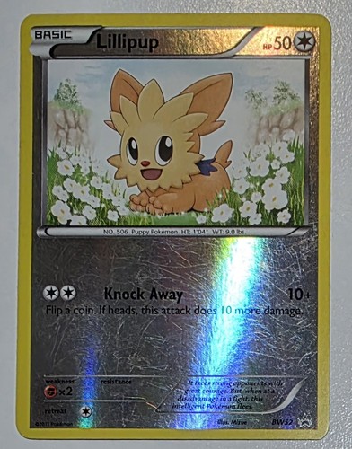 † Lillipup Reverse Holo Promo (#1) • BW52 • Pokémon 2011 BW Black Star Promos