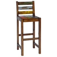 2X Barhocker Recyceltes Bootsholz Barstuhl Tresenstuhl KüChenhocker Vidaxl