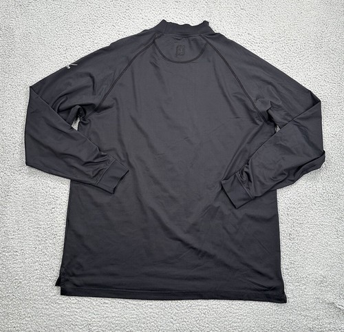 FootJoy Golf Pullover Mens XL Black Performance Stretch Mock Neck Virginia CC - Picture 2 of 7