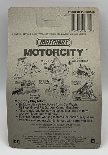 1993 Matchbox Porsche 911 Turbo MB3 - Moving Parts (Warning Sticker)/Unpunched - Picture 6 of 6