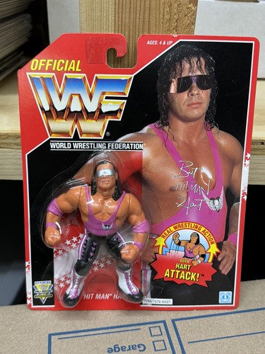 WWF Hasbro Series 8 Bret Hart Hitman Wrestling Fig...