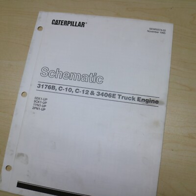 CAT CATERPILLAR 3176B C10 C12 3406E Engine Electrical Schematic Diagram Manual
