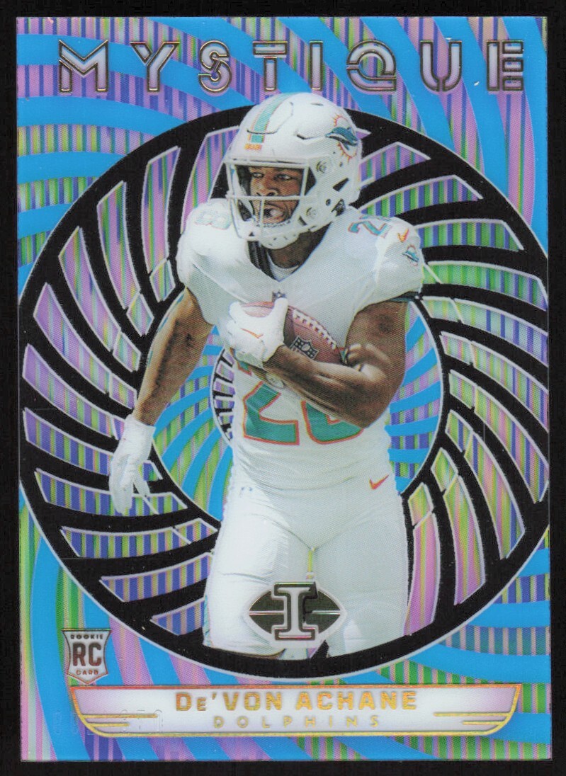 2023 Panini Illusions Mystique Light Blue De'Von Achane Rookie 78/299 Miami