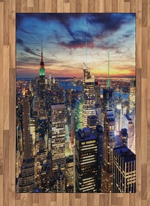 New York Tapis Urban Skyline De New York Ebay