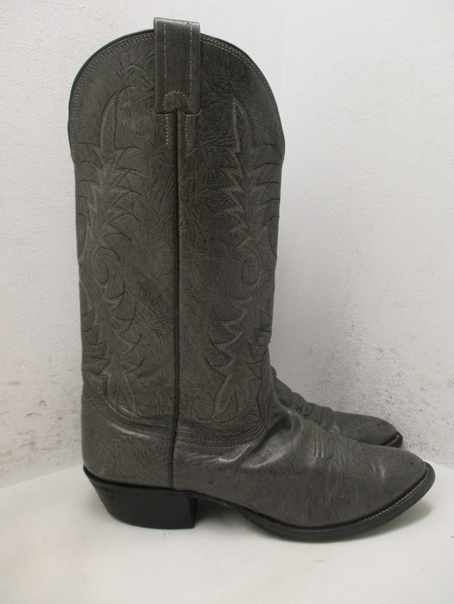 NOCONA Gray Leather Cowboy Western Boots Mens Size 9 D Style  display picture 2