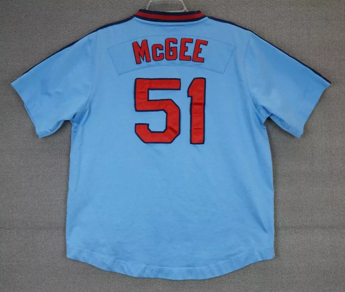 Nike Cooperstown Fan Jersey Shirt St Louis Cardinals Willie McGee #51 Blue  Large