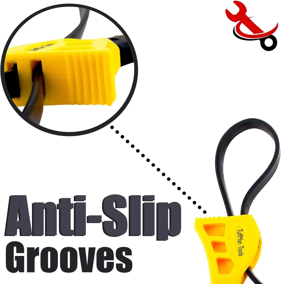 Oil Filter Wrench Set , 2 Pack Jar Opener, Pipe Wrench, Rubber Strap Mechanics - Image 4 of 4