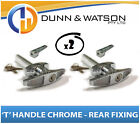 <!--F#f_0-->Chrome Plated Rear Fixing 'T' Lock / Handle (Trailer Caravan Canopy Toolbox) x2<!--F/-->